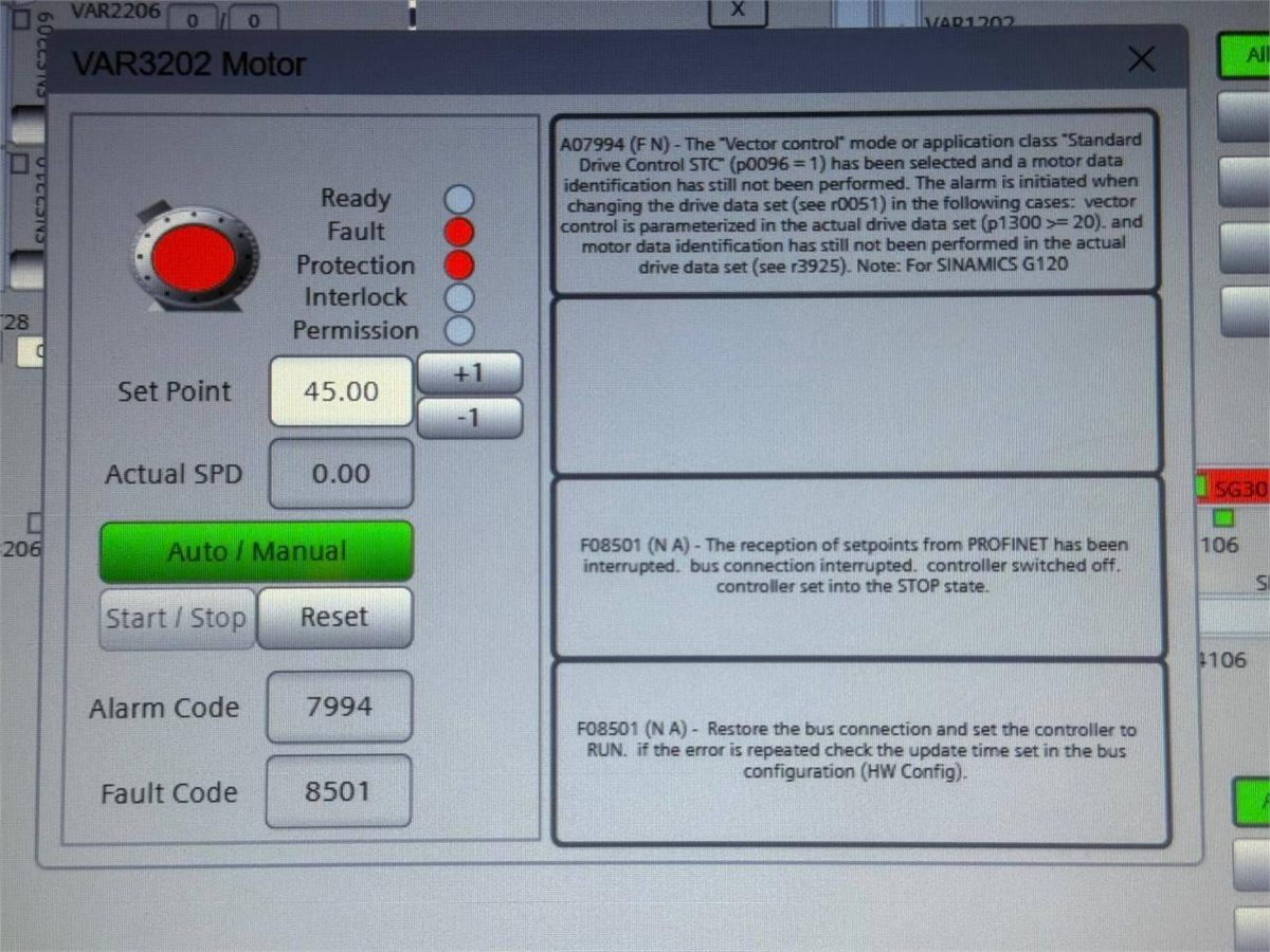 Enhanced SINAMIC Drives with Integrated Troubleshooting via Faceplate Display